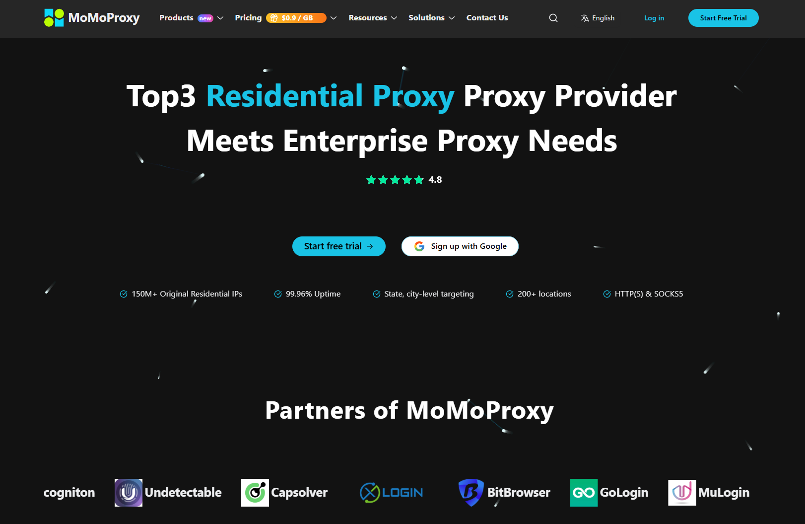 homepage of momoproxy