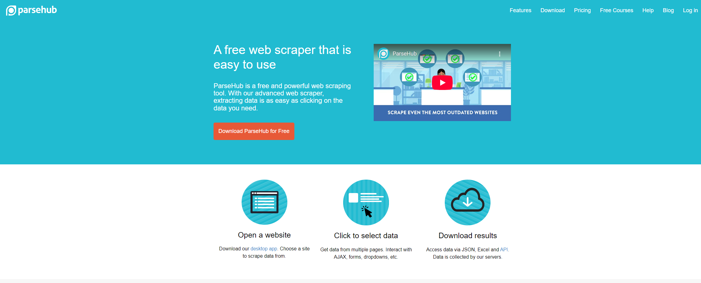 parsehub scraper